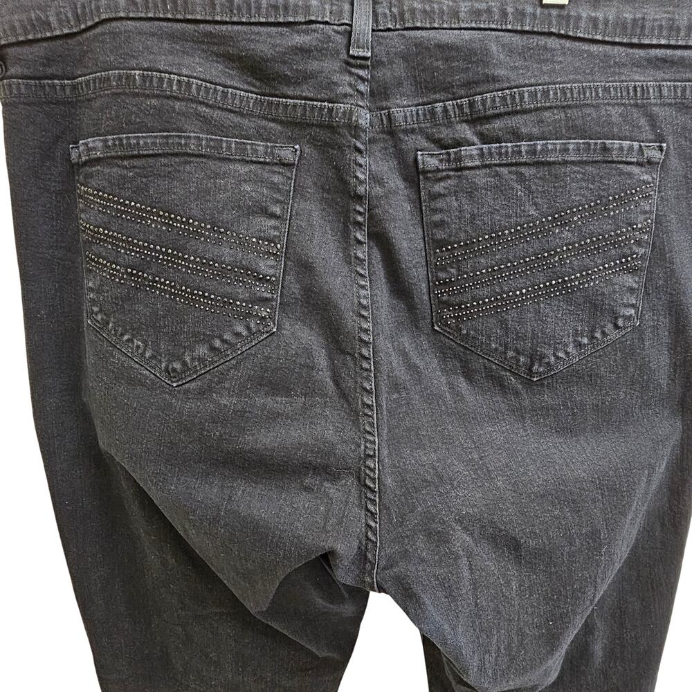 NYDJ Black 5-Pocket Rhinestone Design Size 20W